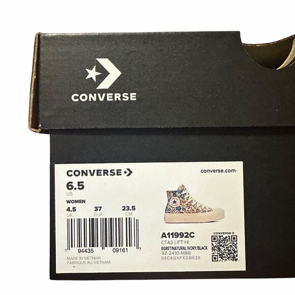 ⭐Converse Chuck Taylor Lift Platform 6.5 Women Sneakers Floral Tapestry A11992C⭐ - Picture 10 of 13